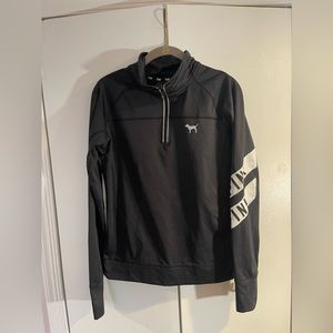 Victoria secret half zip jacket with cutout thumb holes